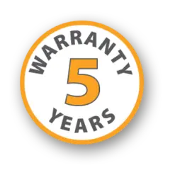 5 years warranty