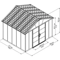 Yukon Storage Shed dimension 11x9