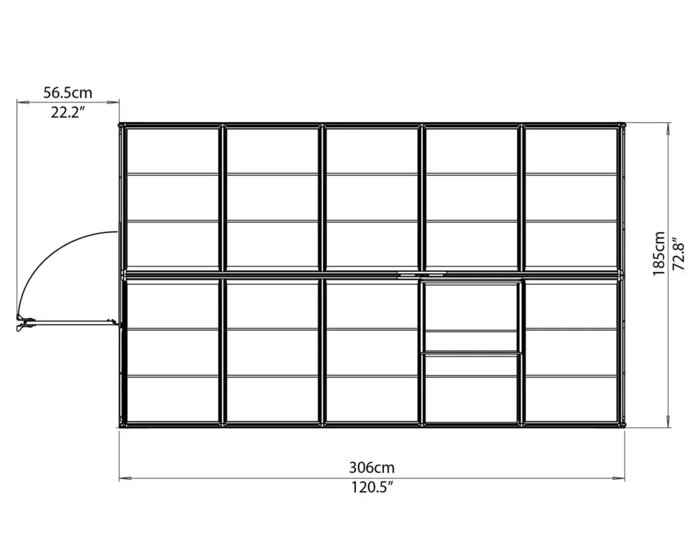 Greenhouse 6x10 elevation view