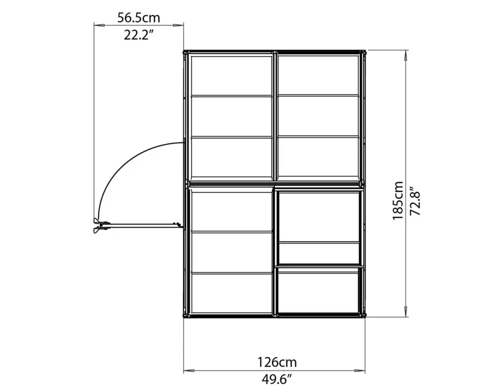 Greenhouse 6x4 elevation view