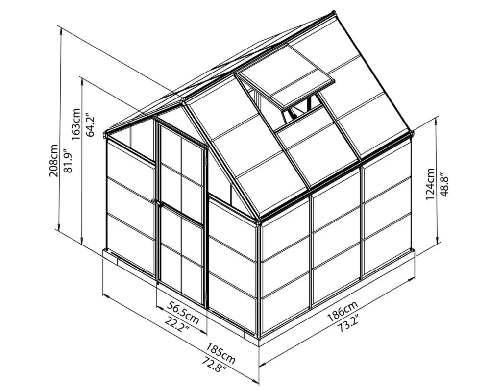 Greenhouse 6x6 bird's eye view