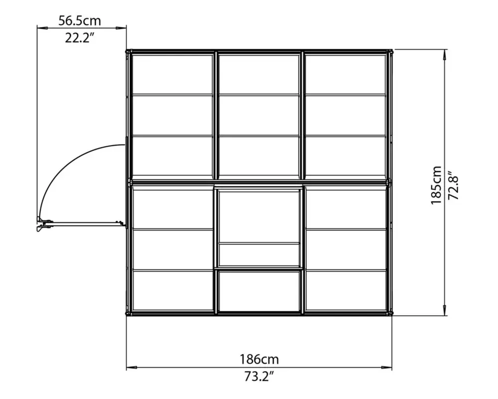 Greenhouse 6x6 elevation view