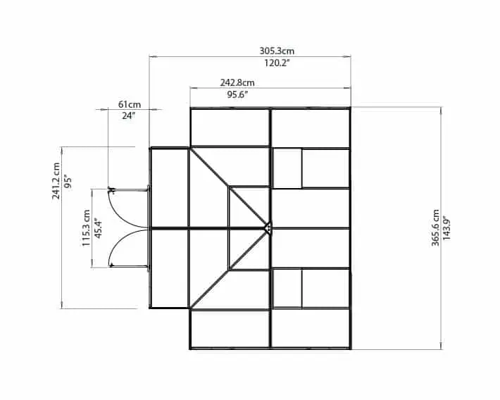 Victory Greenhouse Elevation View