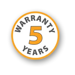 5 years warranty