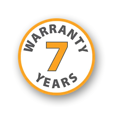 7 years warranty