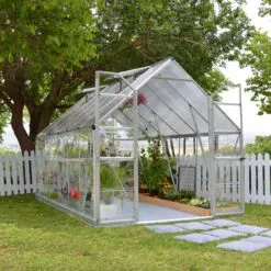 Silver frame greenhouse 8x12'