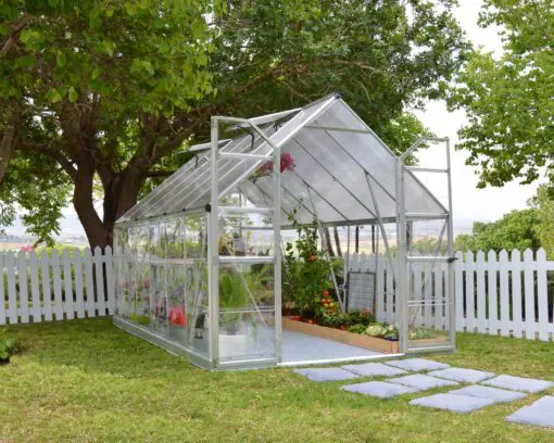 Silver frame greenhouse 8x12'