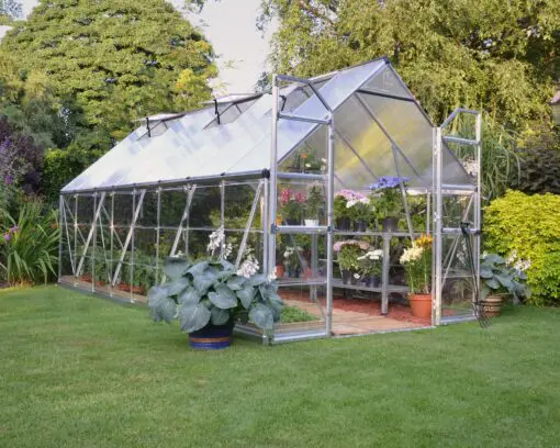 Silver frame greenhouse 8x16'