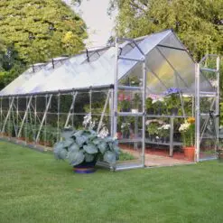 Silver frame greenhouse 8x20'