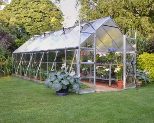 Silver frame greenhouse 8x20'