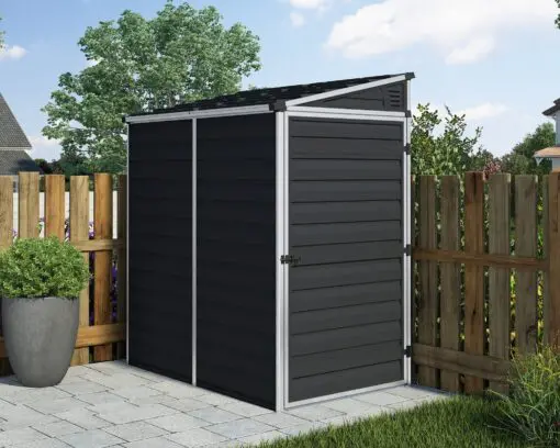 Pent Storage Shed 4x6 Midnight Grey