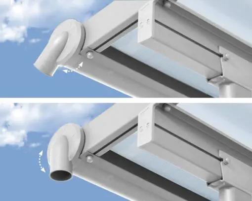 Sierra Verandah White Adjustable Gutters PALRAM