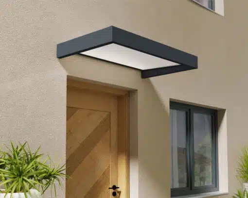 Palram Canopia Door Awnings Sophia 1.6 Grey - White Opal