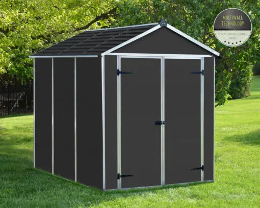 Palram Garden Sheds Rubicon 6x8 Grey Main 1 Multi Wall Technology