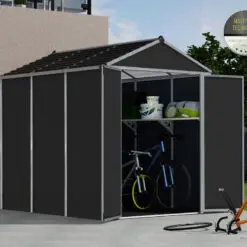 Palram Garden Sheds Rubicon 6x8 Grey Main 3 Multi Wall Technology