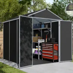 Palram Garden Sheds Rubicon 6x8 Grey Main 4 Multi Wall Technology