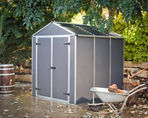 Palram Garden Sheds Rubicon 6x8 Grey Main 9