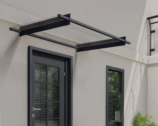 Palram Door Awning Kits Nancy 1500 Grey Clear