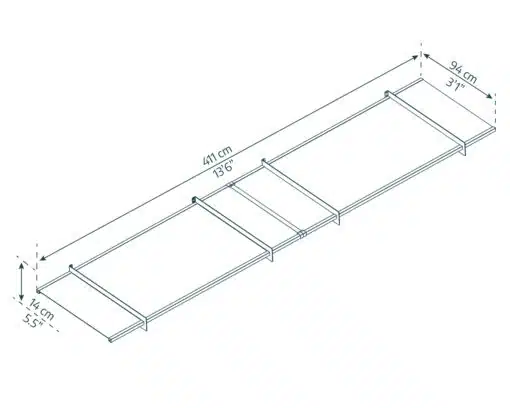 Palram Canopia Door Awnings Nancy 4100 Dimensions