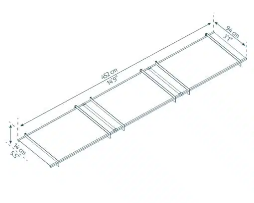 Palram Canopia Door Awnings Nancy 4500 Dimensions