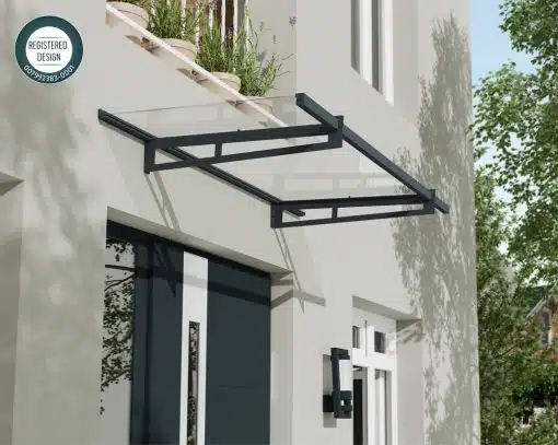 Palram Canopia Door Awnings Bremen 2050 Grey Clear