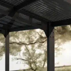 Palram-Canopia Carports Sydney 10x20 3x6 Black Wave Solar Grey Aluminium Structure