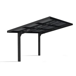 Palram-Canopia Carports Sydney 10x20 3x6 Black Wave Solar Grey