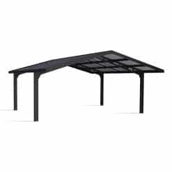 Double Carport Sydney Apex 20x20 6x6 Black Wave Solar Grey Palram-Canopia