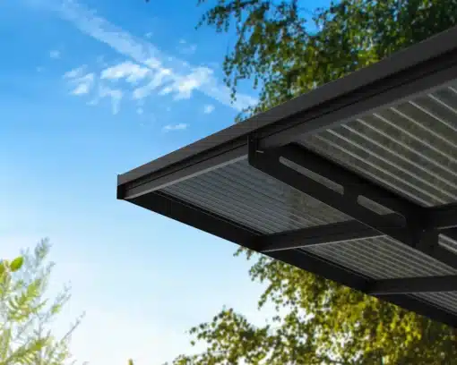 Palram-Canopia Carports Sydney Black Wave Solar Grey Elegant Stylish Design