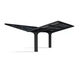 Double Carport Sydney Wings 20x20 6x6 Black Wave Solar Grey Palram-Canopia