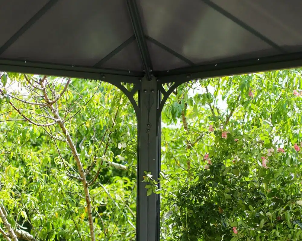 Palram Garden Gazebos Palermo Grey Bronze Aluminum Structure